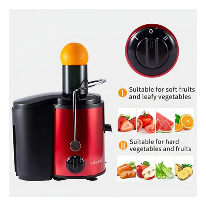 🍊❤️ EXTRACTOR EXPRIMIDOR DE JUGO ELÉCTRICO – COLOR ROJO ❤️🍊