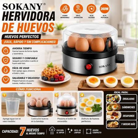 OLLA HERVIDORA DE HUEVOS SOKANY
